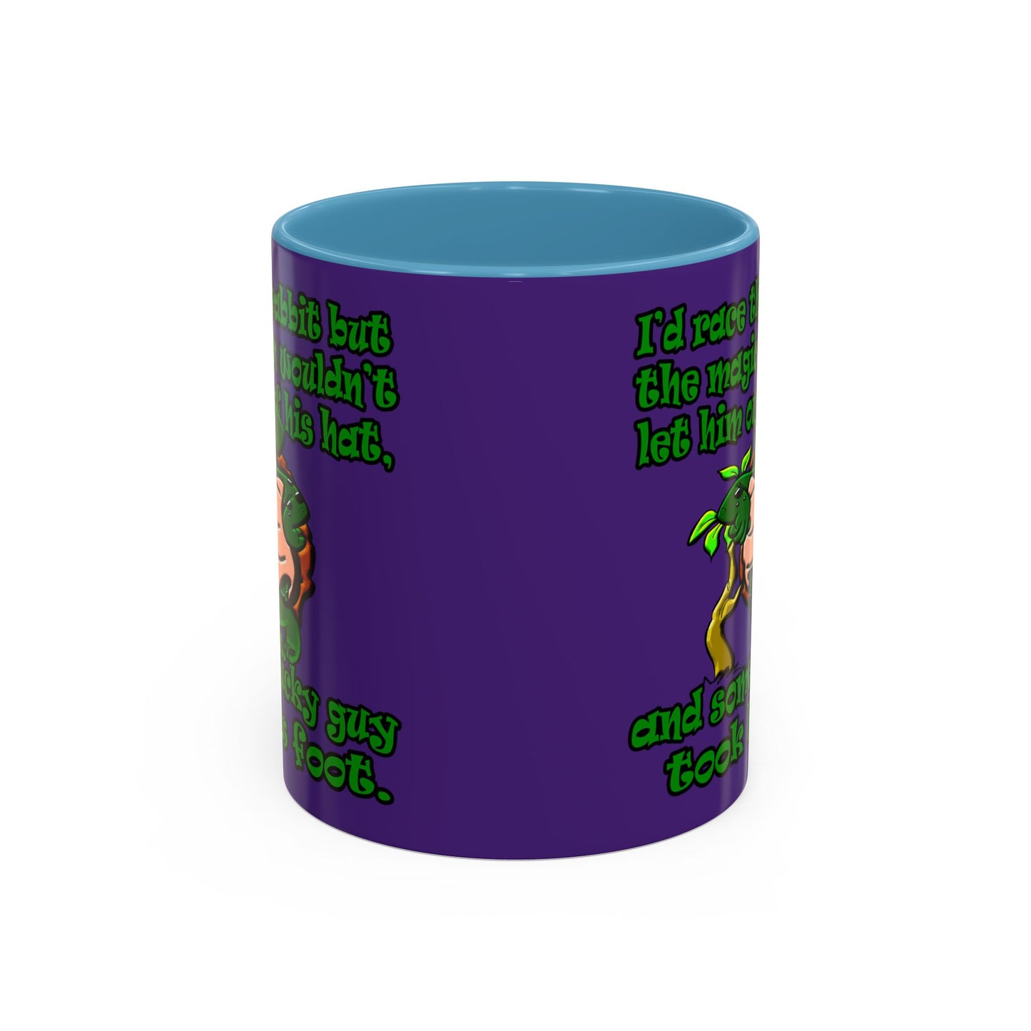 turtle race - Accent Mug (purple)