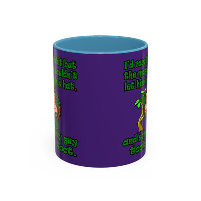turtle race - Accent Mug (purple)