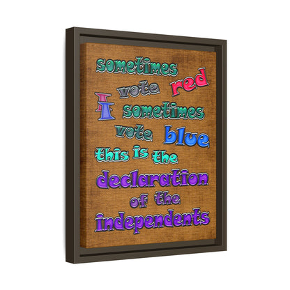 declaration of the independents - framed canvas art (brown papyrus)