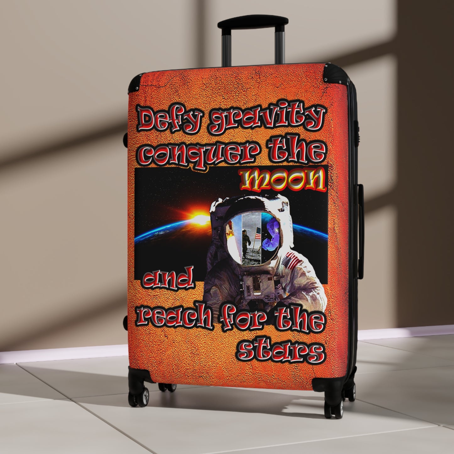 defy conquer reach - Suitcase (burnt orange)