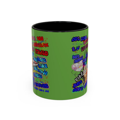 drop the beat - Accent Mug (green)