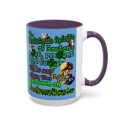 christmas spirits of boston - Accent Mug (light blue)