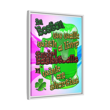 celtics logo - framed canvas art (light blue-pink wave)