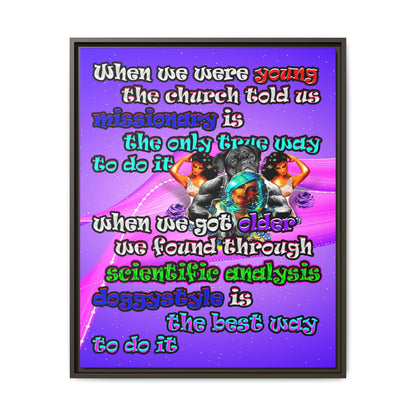 doggystyle - framed canvas art (purple-pink wave)