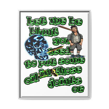 og - framed canvas art (white)