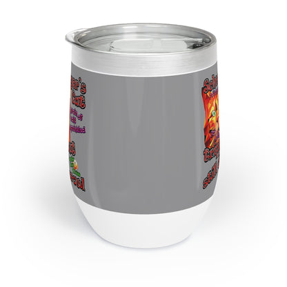 schrodinger's cat - Chill Wine Tumbler (grey)