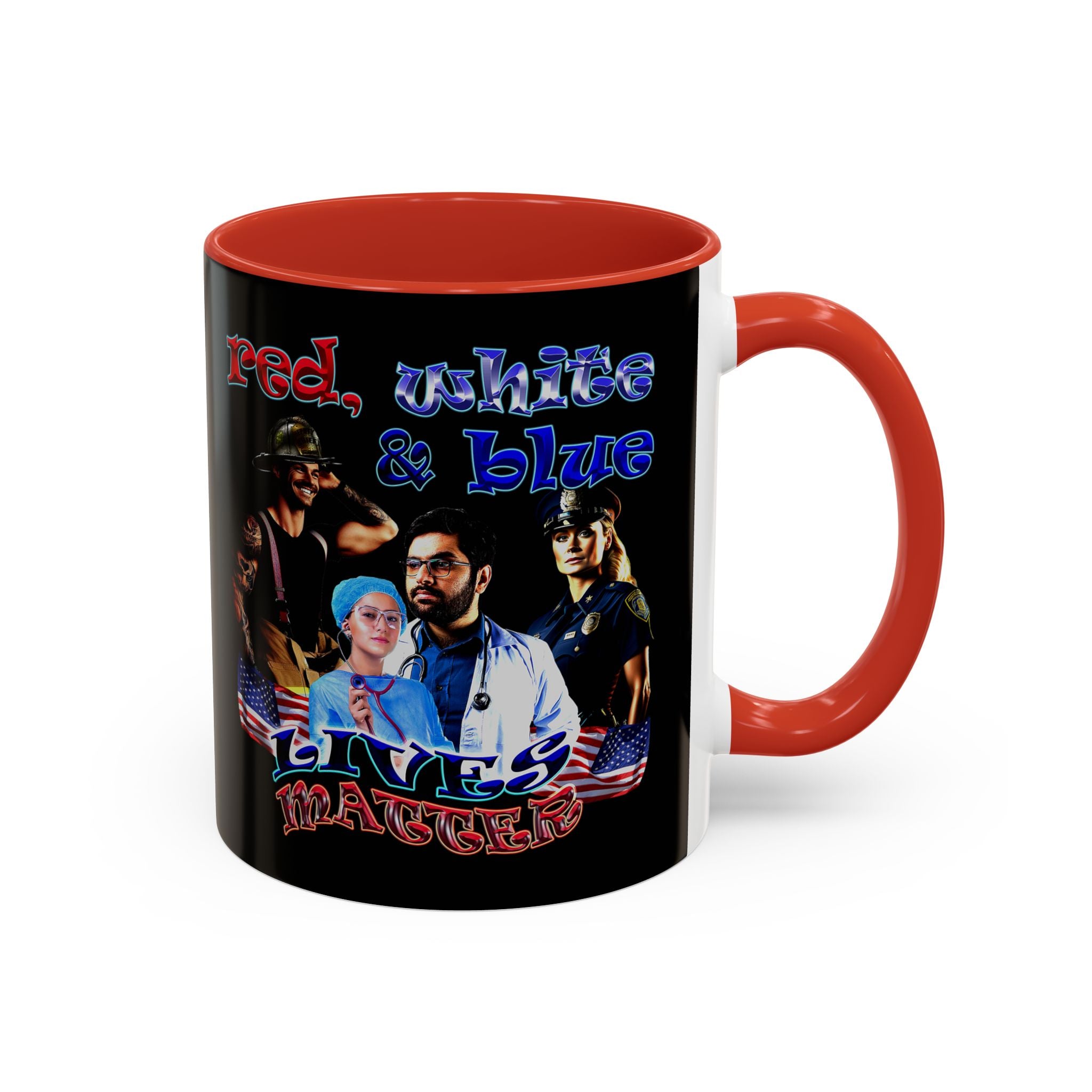 rw&b lives matter - Accent Mug (black)