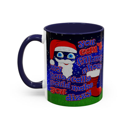 santa's shoes - Accent Mug ('snoops' background)