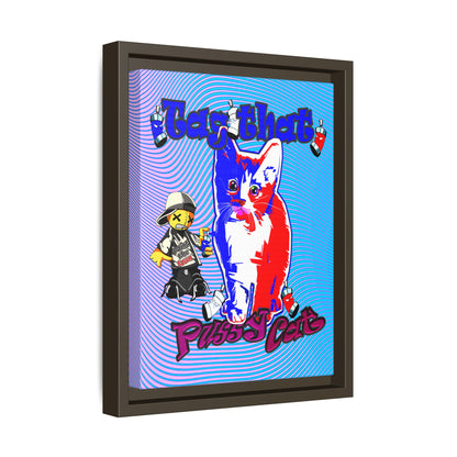 tag that - framed canvas art (light blue-purple wave)