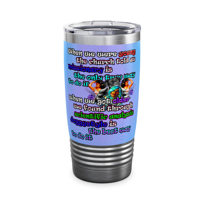 doggystyle - Ringneck Tumbler, 20oz (light blue-purple wave)