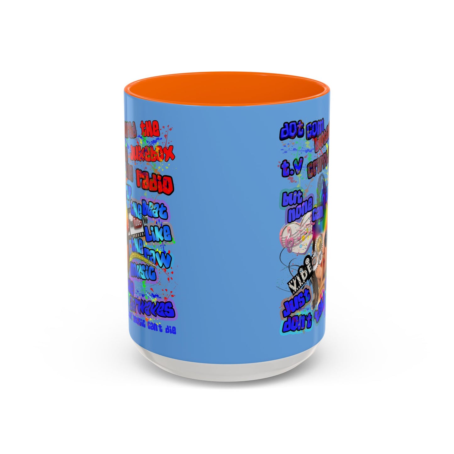 drop the beat - Accent Mug (light blue)