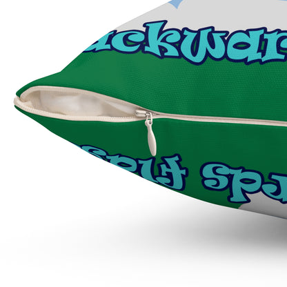 shoot for the stars - Spun Polyester Square Pillow - (dark green)