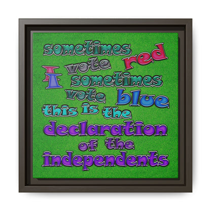 declaration of the independents - framed canvas art (green turf)