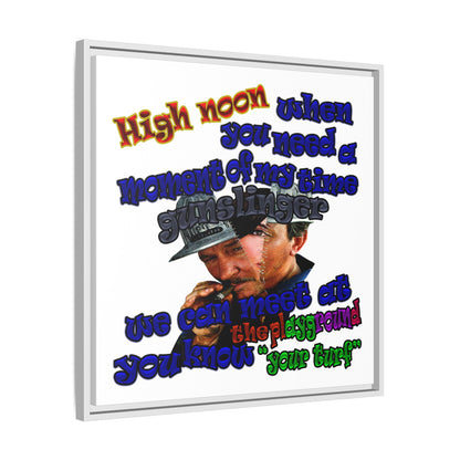 high noon - framed canvas art (white)