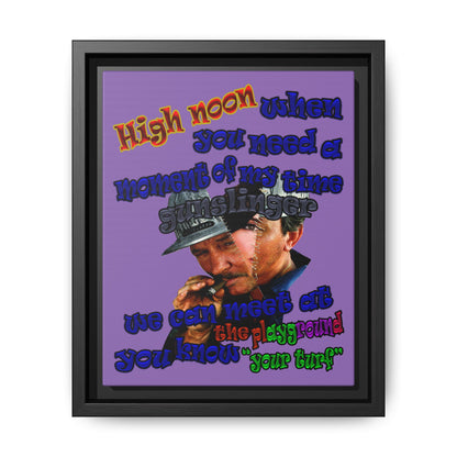 high noon - framed canvas art (light purple)