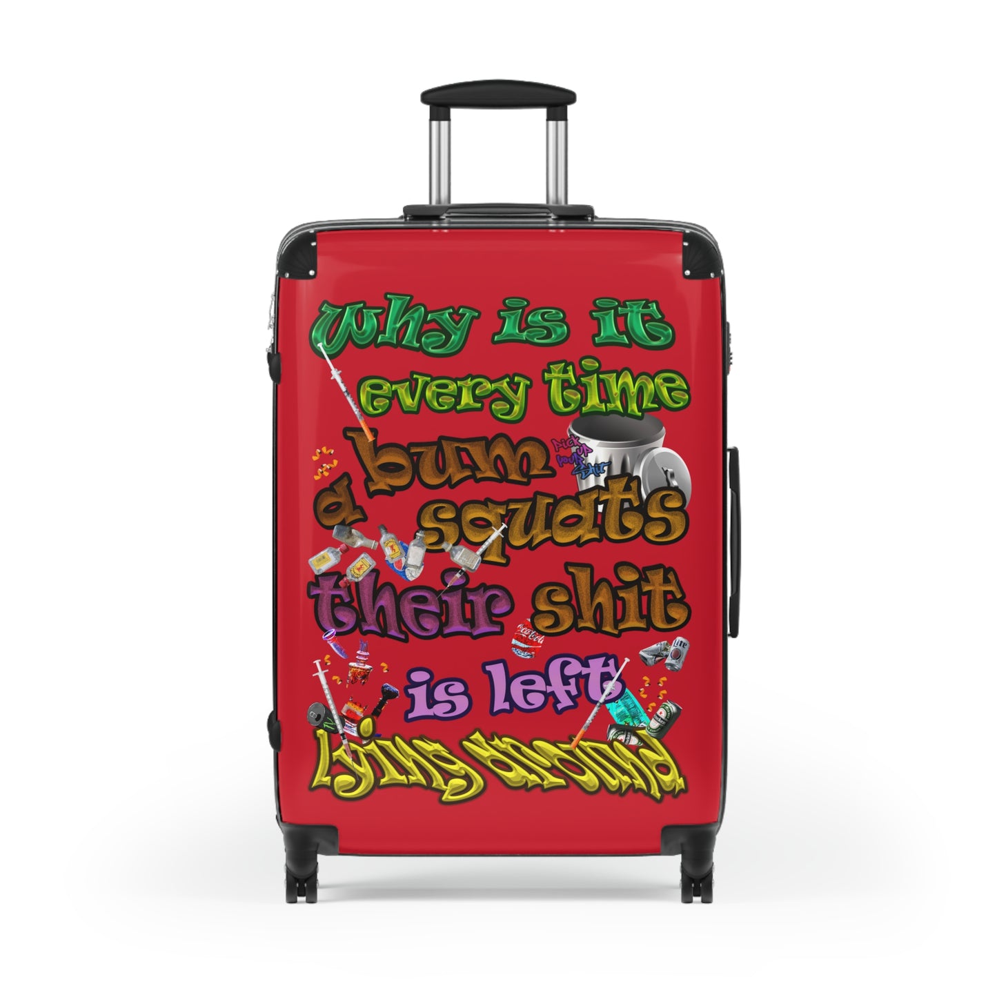 the bum's shit - Suitcase (dark red)