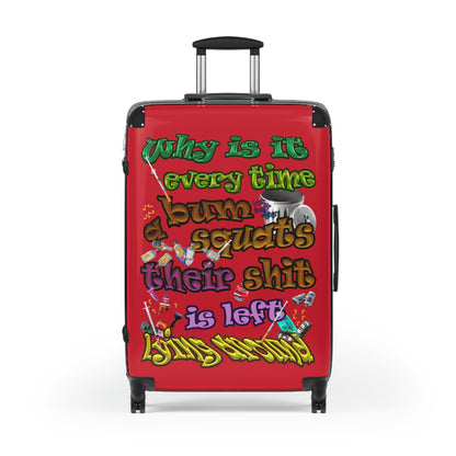 the bum's shit - Suitcase (dark red)