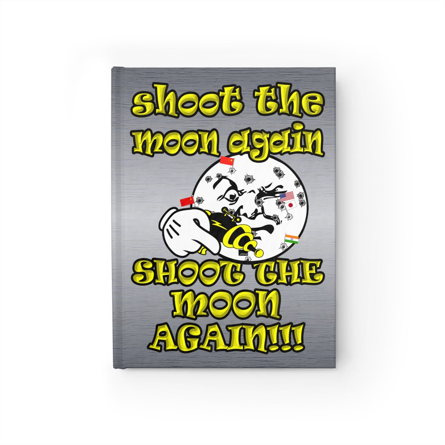 shoot the moon again - journal-blank (brushed nickel)