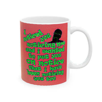 noticed you noticing - White Mug (yellow-orange wave)