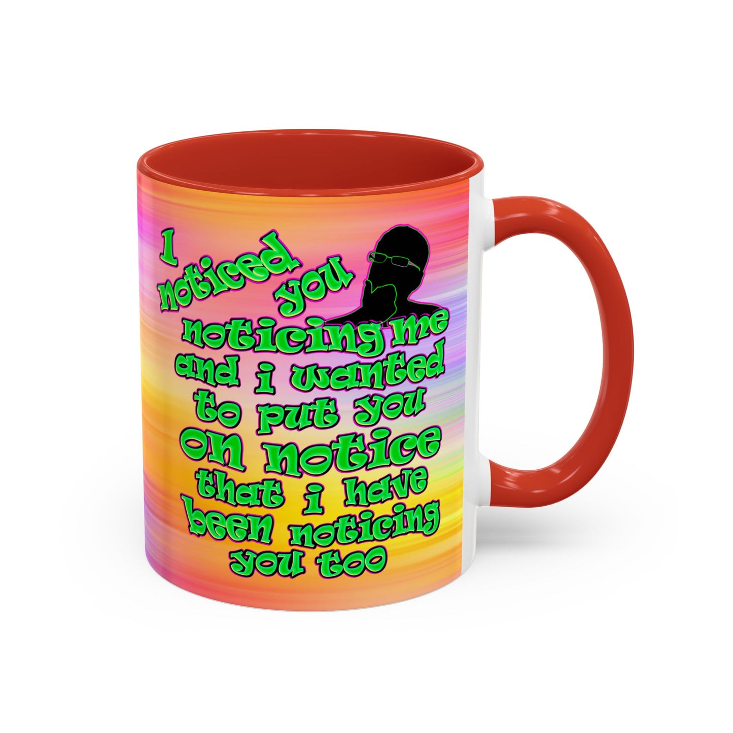 noticed you noticing - Accent Mug (color blur)