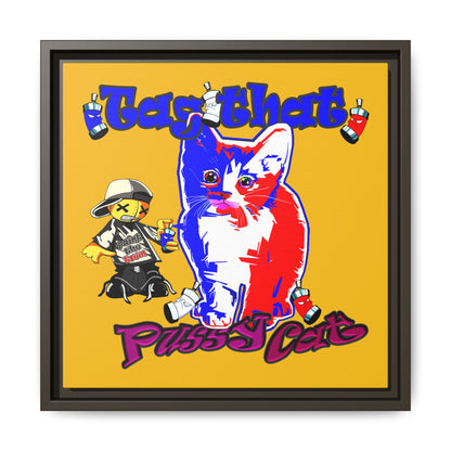 tag that - framed canvas art (yellow)