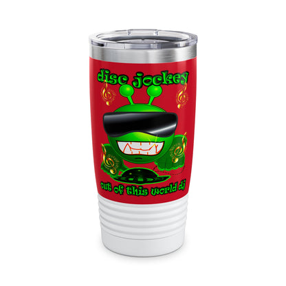 disc jockey - Ringneck Tumbler, 20oz (dark red)