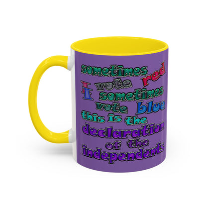 declaration of the independents - Accent Mug (light purple)