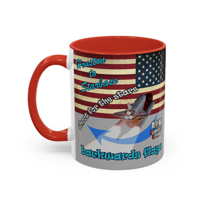 shoot for the stars - Accent Mug (light grey)