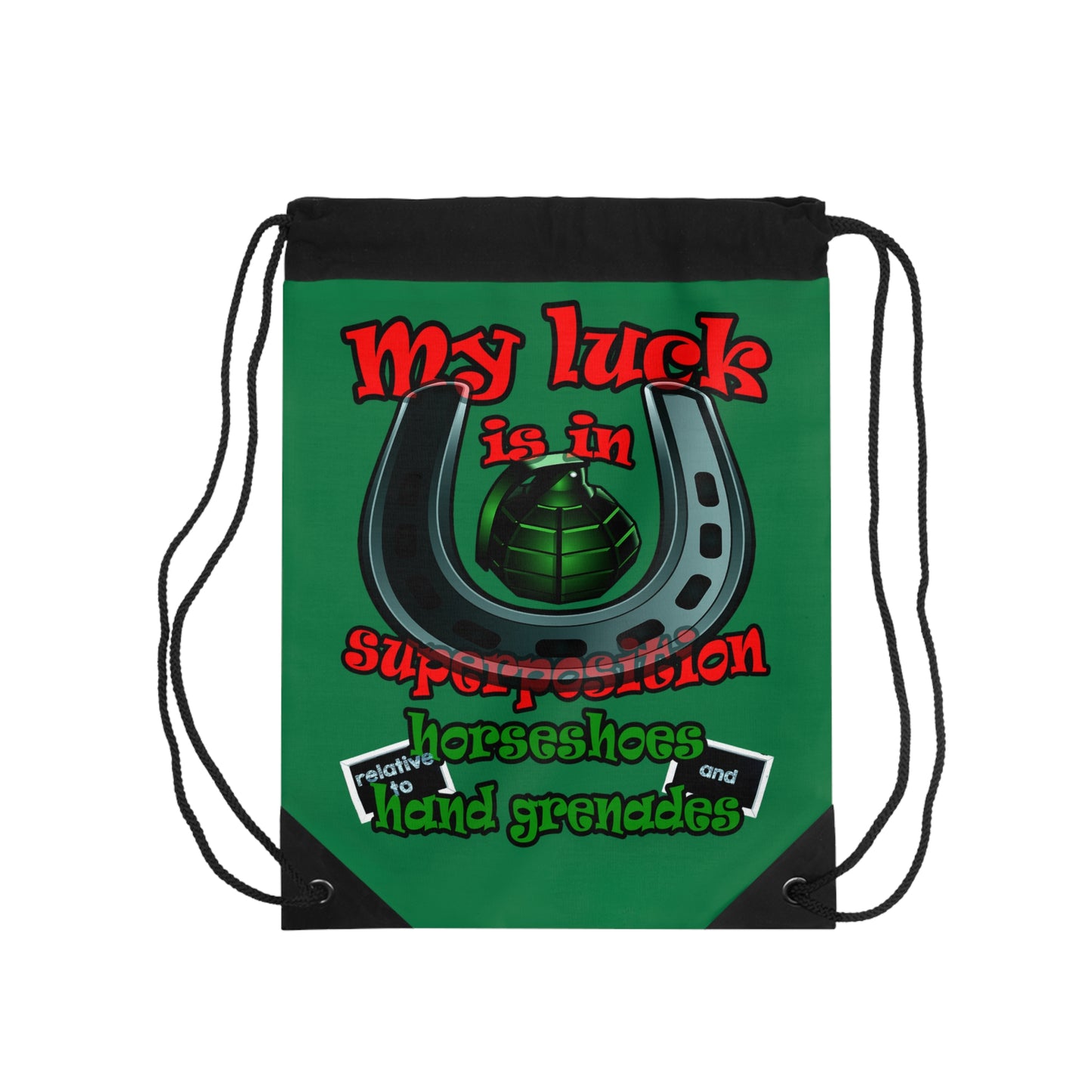 my luck - Drawstring Bag (dark green)