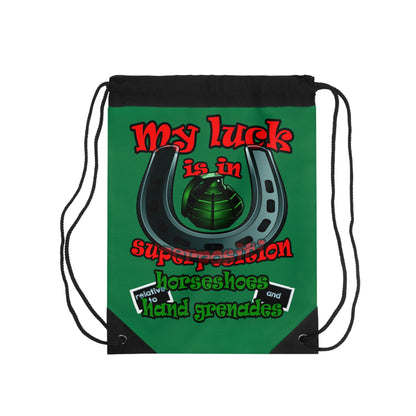my luck - Drawstring Bag (dark green)