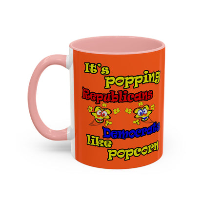 popping like popcorn - Accent Mug (orange)