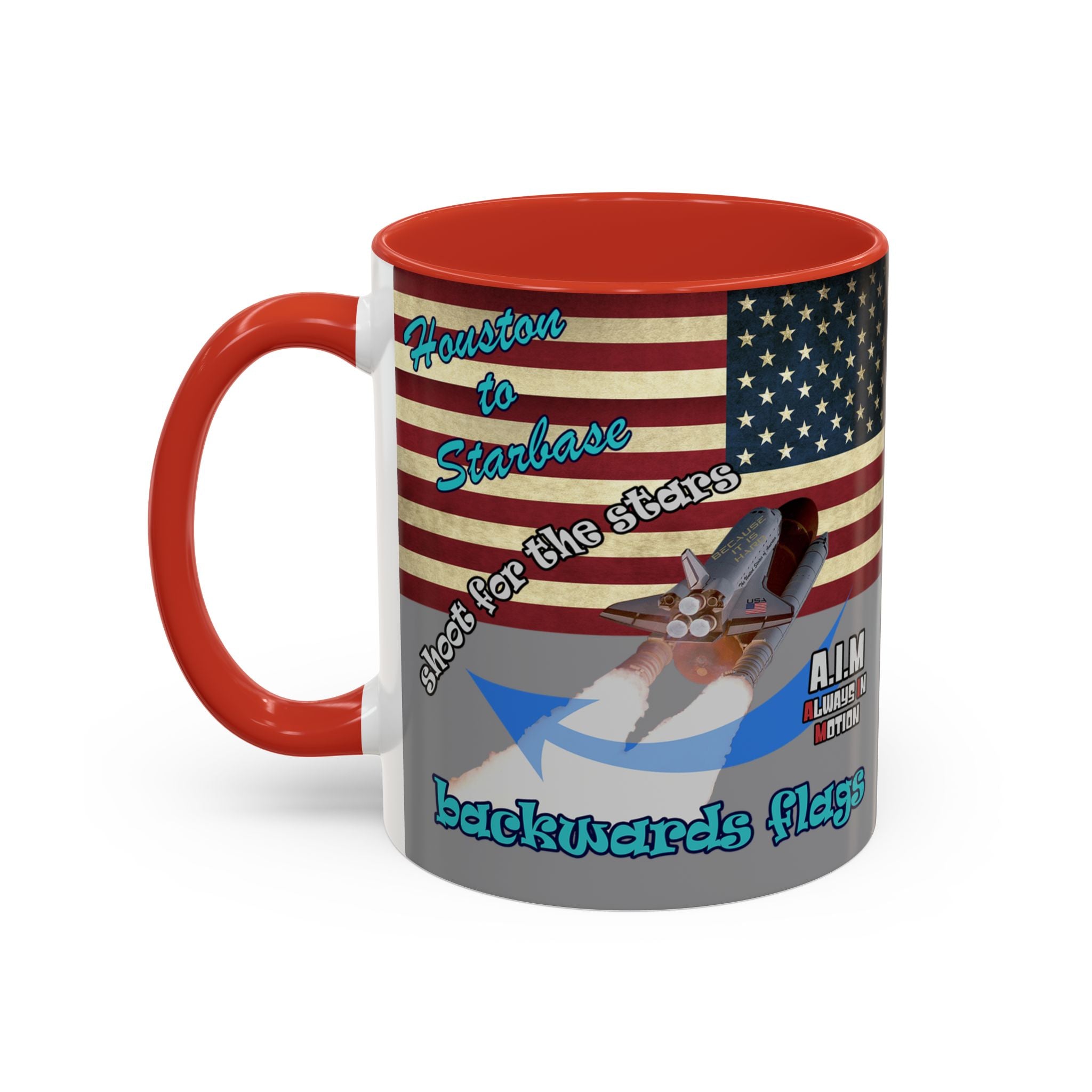 shoot for the stars - Accent Mug (grey)