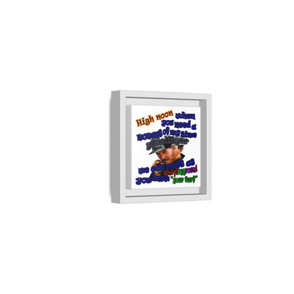 high noon - framed canvas art (white)