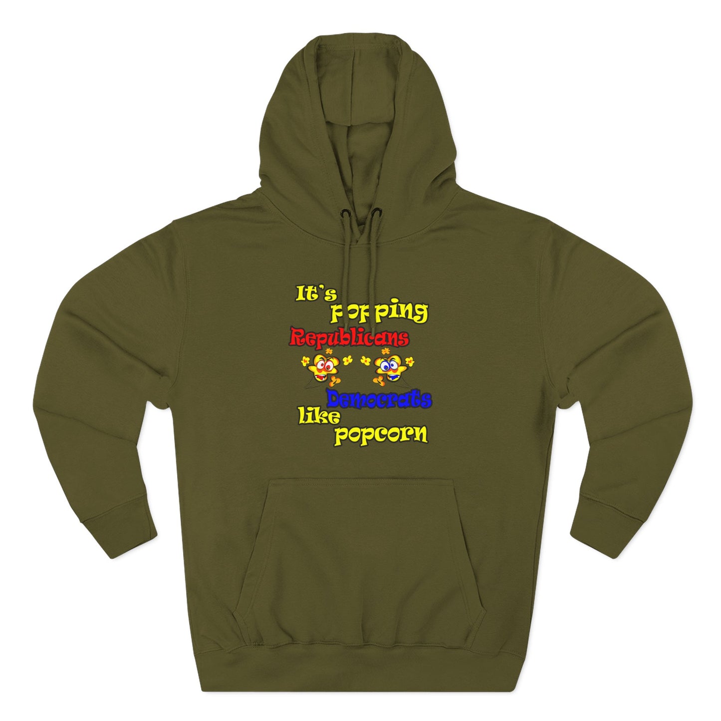 popping like popcorn - Three-Panel Fleece Hoodie