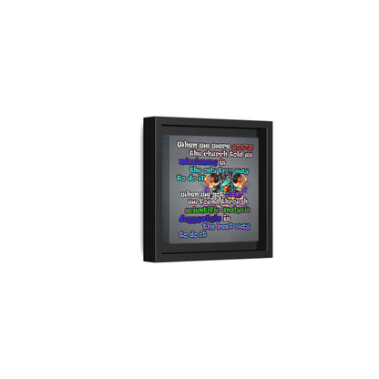 doggystyle - framed canvas art (grey-light grey)