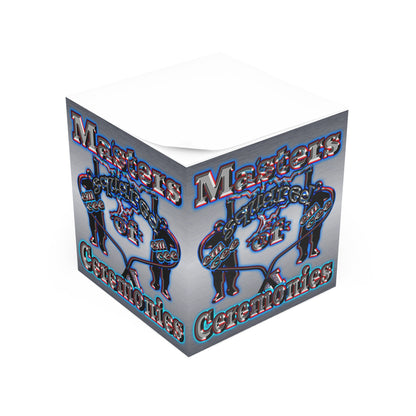 em cee squared - note cube (brushed nickel)