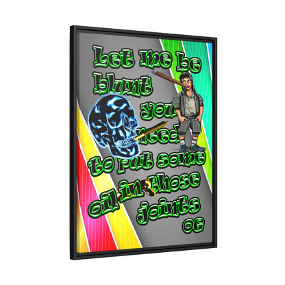 og - framed canvas art (rainbow split)