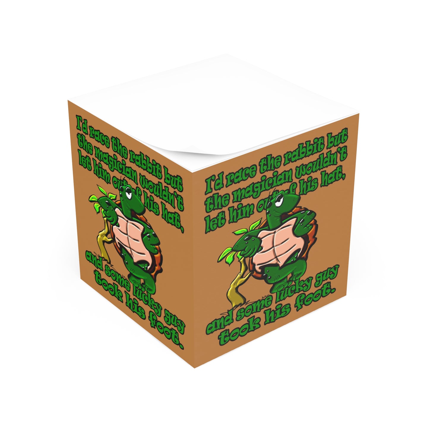 turtle race - note cube (light brown)