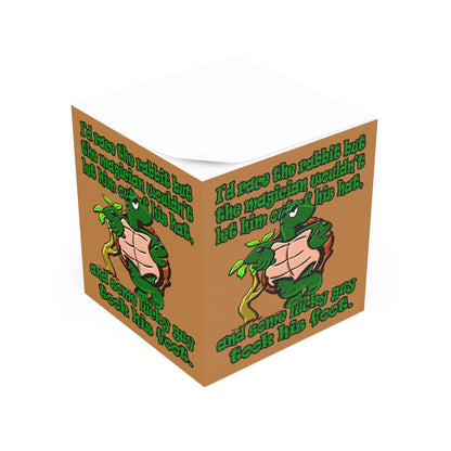 turtle race - note cube (light brown)