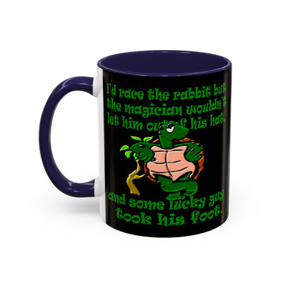 turtle race - Accent Mug (black)