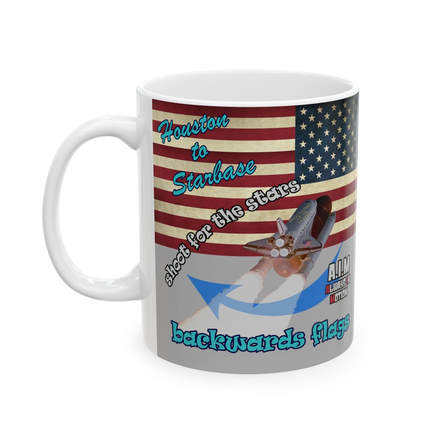 shoot for the stars - White Mug (light grey)