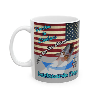 shoot for the stars - White Mug (light grey)