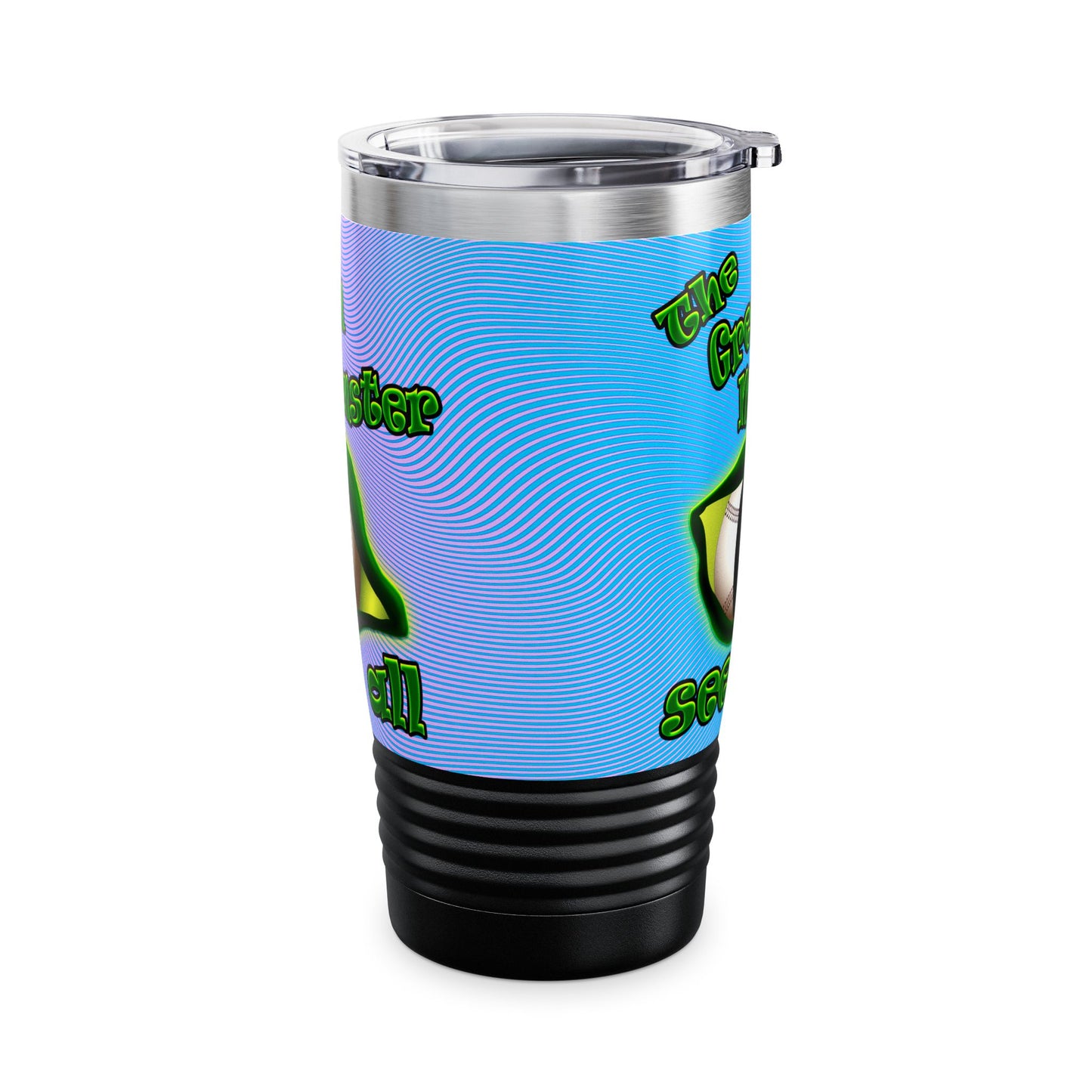 green monster - Ringneck Tumbler, 20oz (light blue-purple wave)