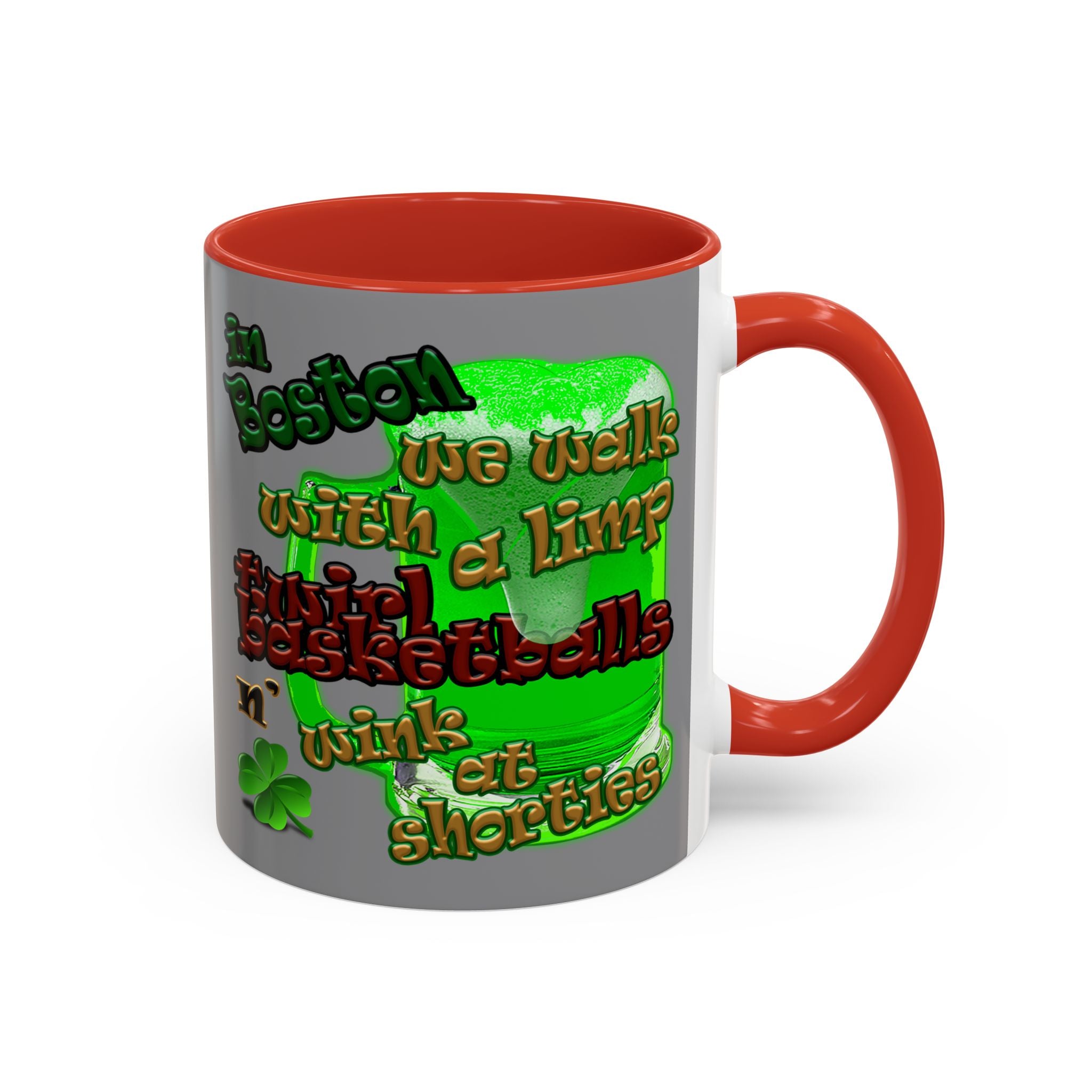 celtics logo - Accent Mug (grey)