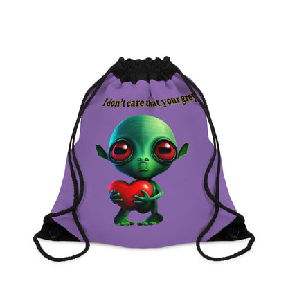 I don't care that your grey - Drawstring Bag (light purple)