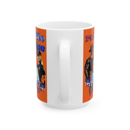 rw&b lives matter - White Mug (orange)