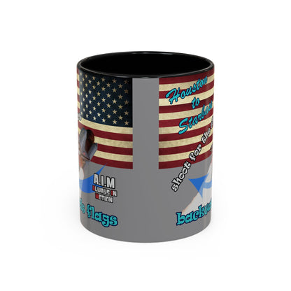shoot for the stars - Accent Mug (grey)