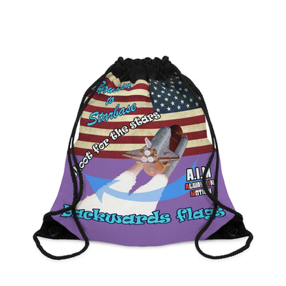 shoot for the stars - Drawstring Bag (light purple)