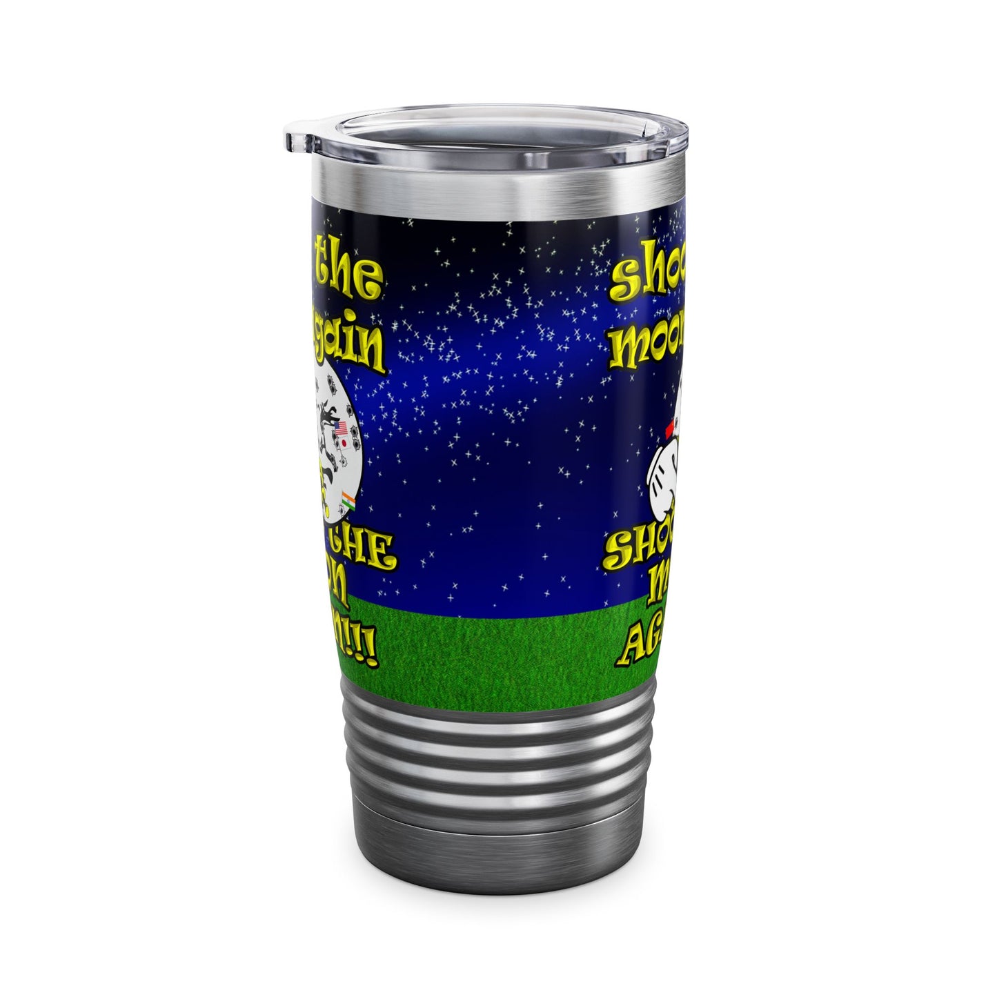 shoot the moon again - Ringneck Tumbler, 20oz ('snoops' background)