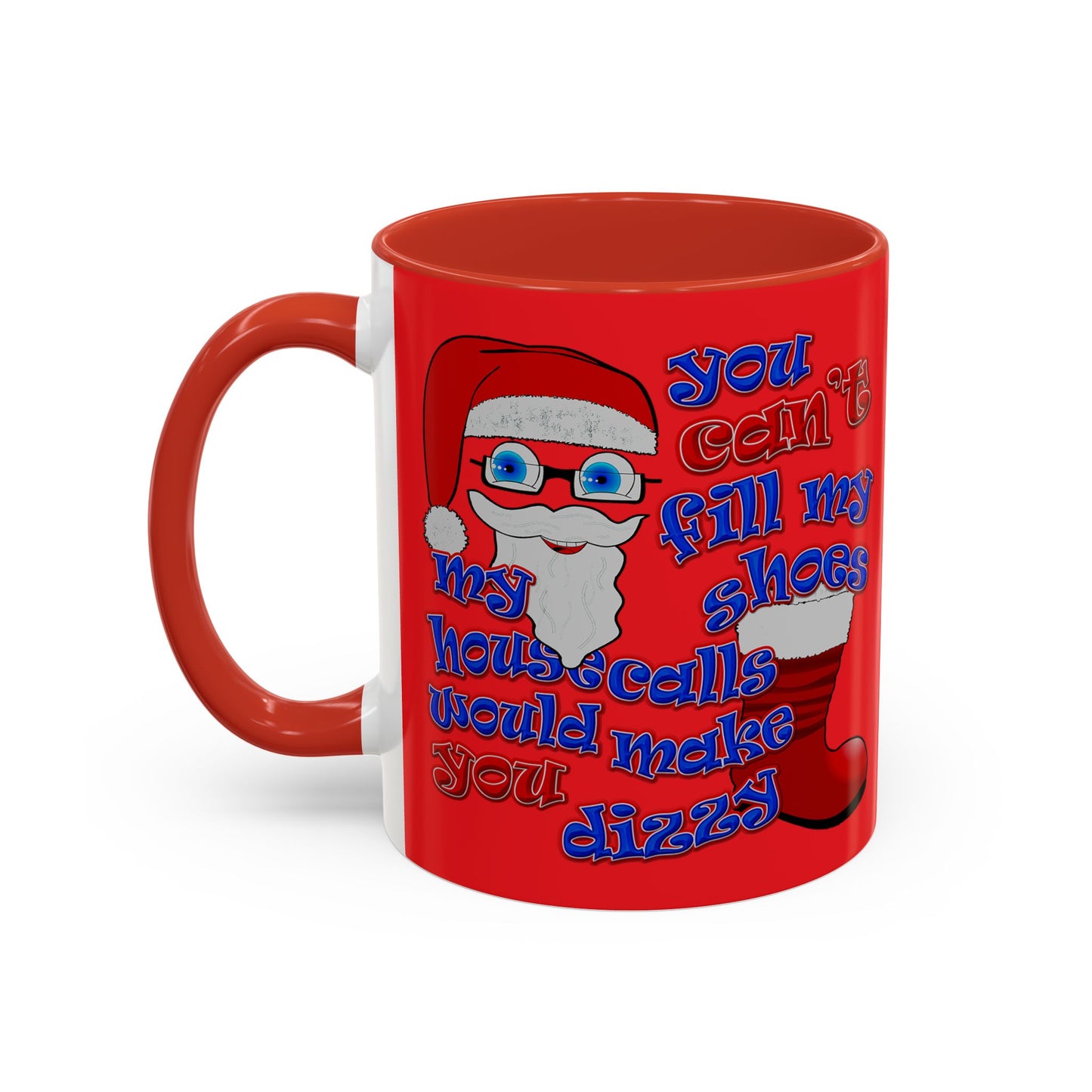 santa's shoes - Accent Mug (red)